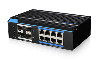 Industrial 8-Port Gigabit PoE+ 4-Port Gigabit SFP L2 Managed Ethernet Switch