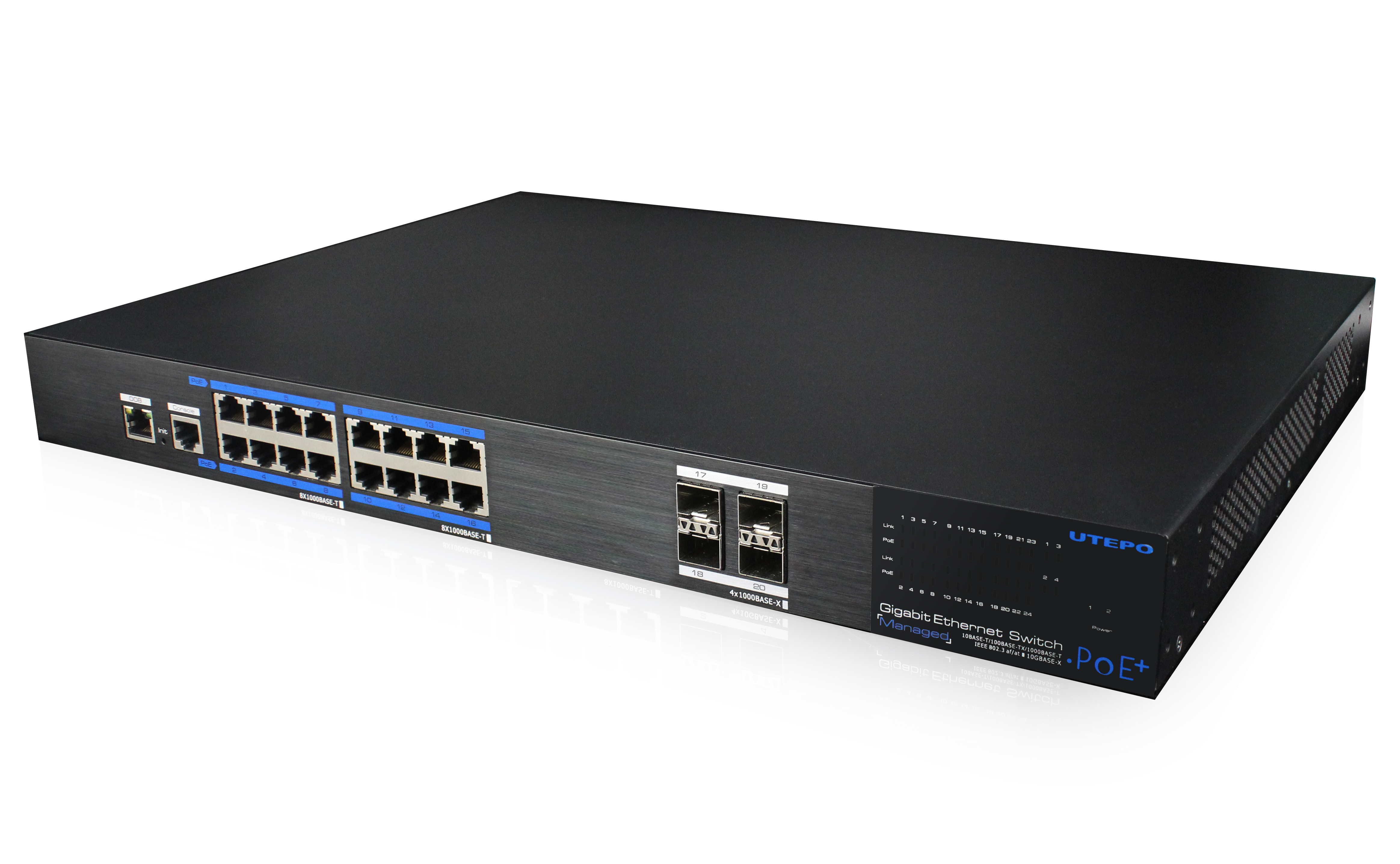 16 Gigabit PoE Ports Managed Ethernet Switch