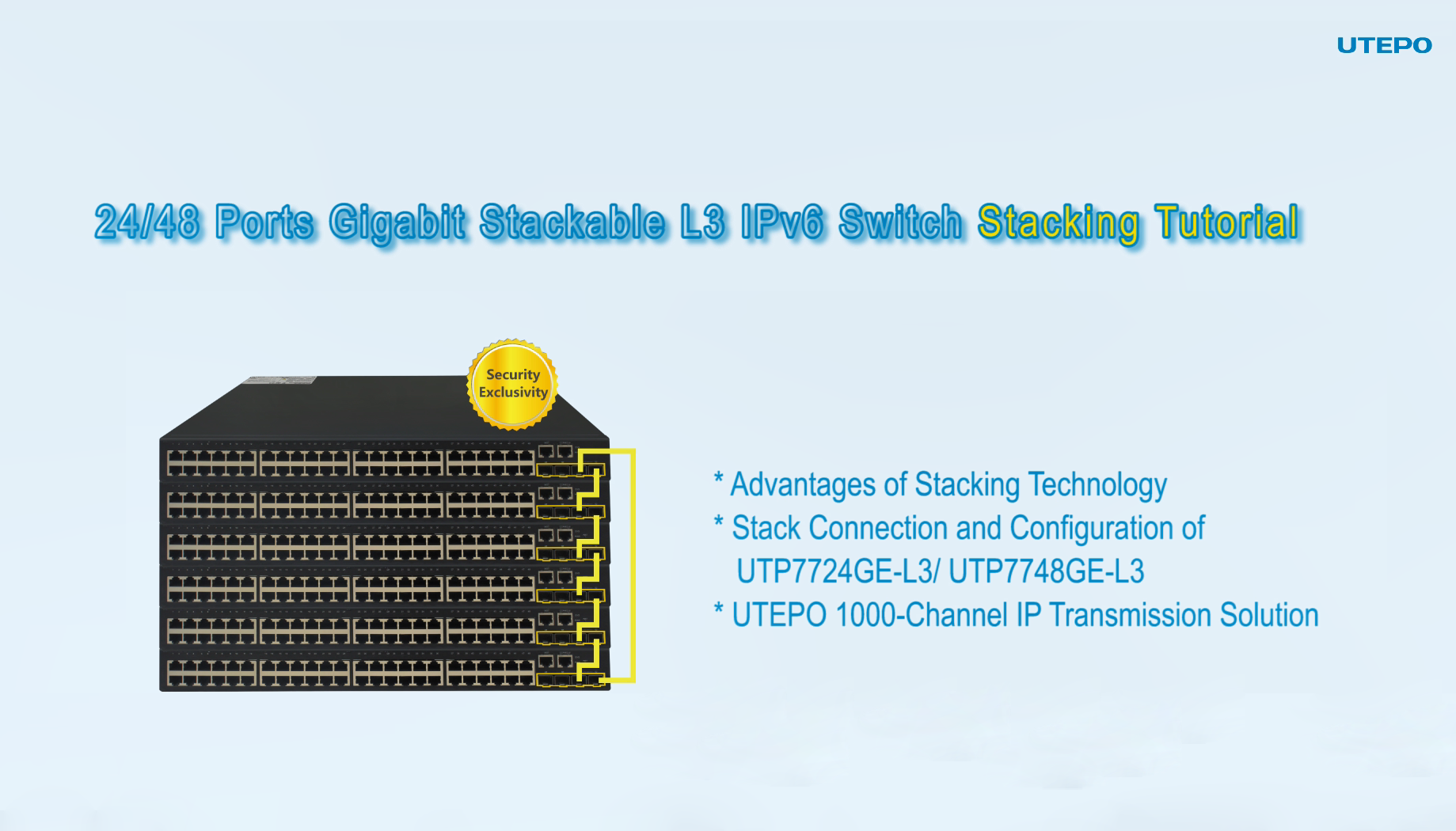 UTEPO Stackable L3 IPv6 Switch Stacking Tutorial