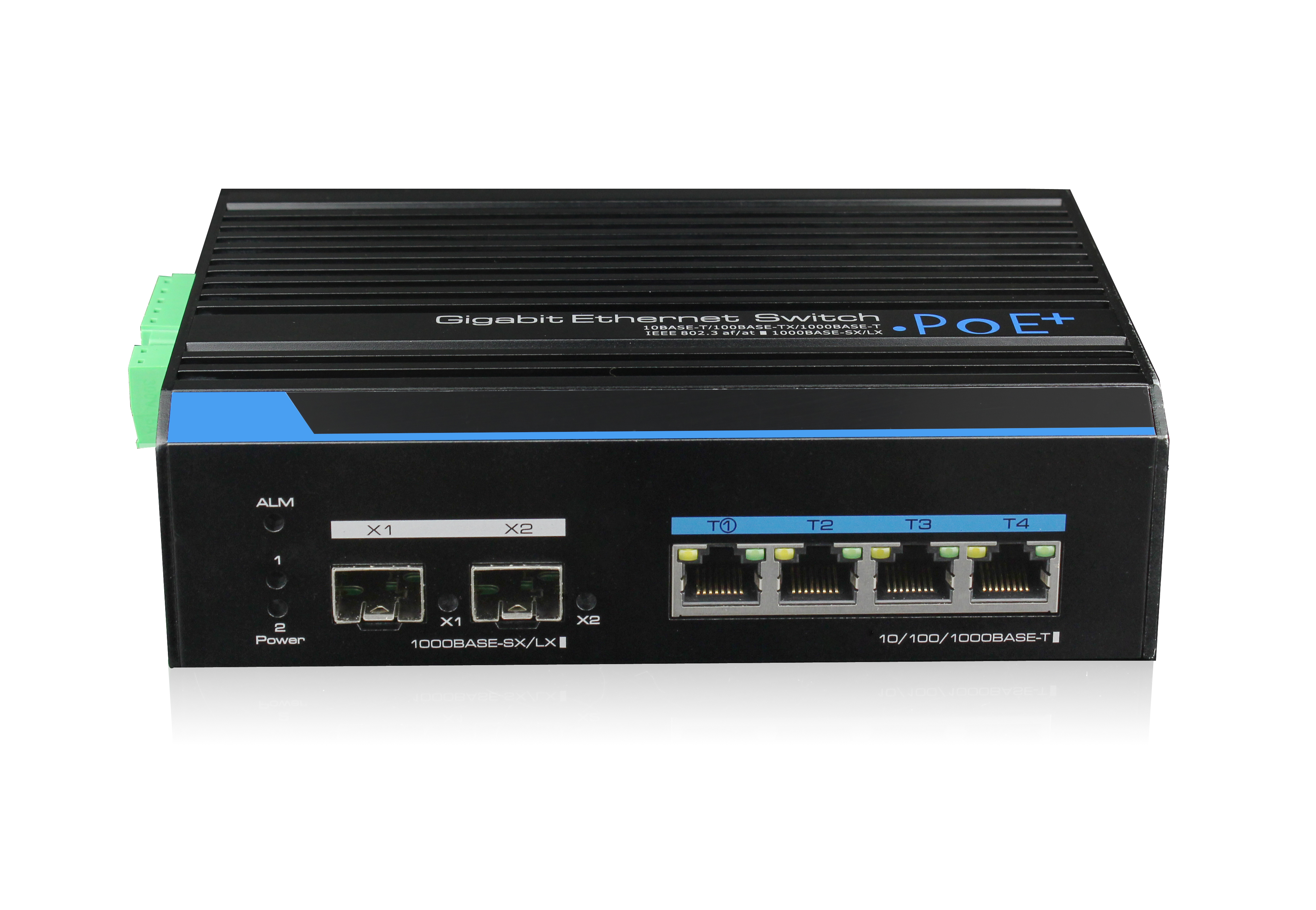 4 ports industrial poe switch