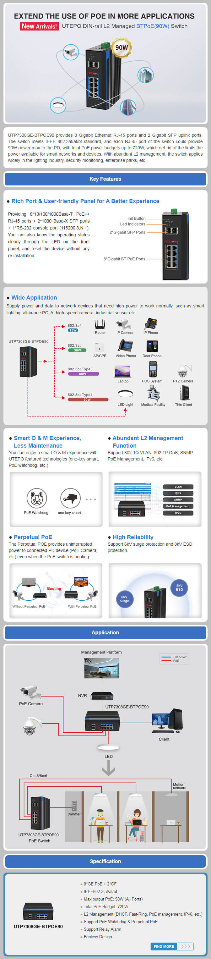 90w poe switch