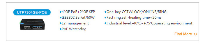 4 ports industrial poe switch