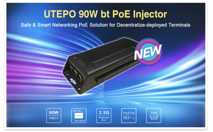 UTEPO 90W bt PoE Injector